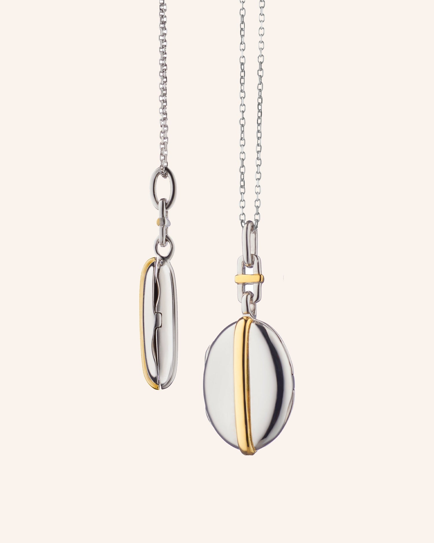 White  Locket Blue Sapphire