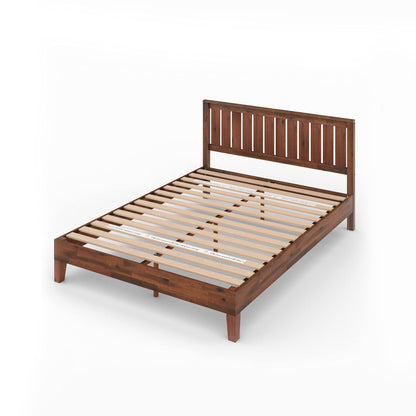 ZINUS Vivek Wood Platform Bed Frame with Headboard Queen