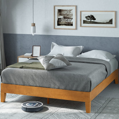 ZINUS Vivek Wood Platform Bed Frame with Headboard Queen