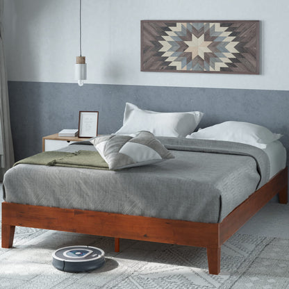 ZINUS Vivek Wood Platform Bed Frame with Headboard Queen