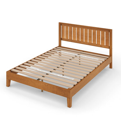 ZINUS Vivek Wood Platform Bed Frame with Headboard Queen