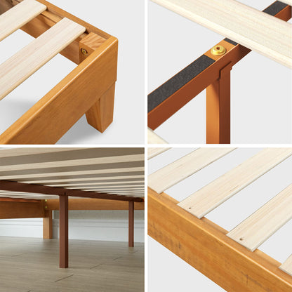 ZINUS Vivek Wood Platform Bed Frame with Headboard Queen