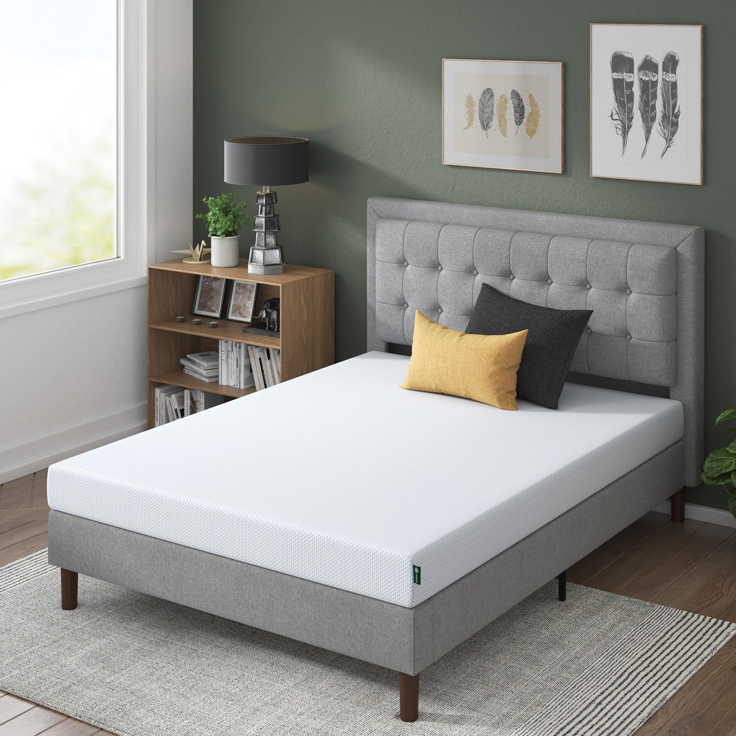 Zinus 8-Inch Twin Cooling Memory Foam Mattress – Green Tea & Fiberglass Free