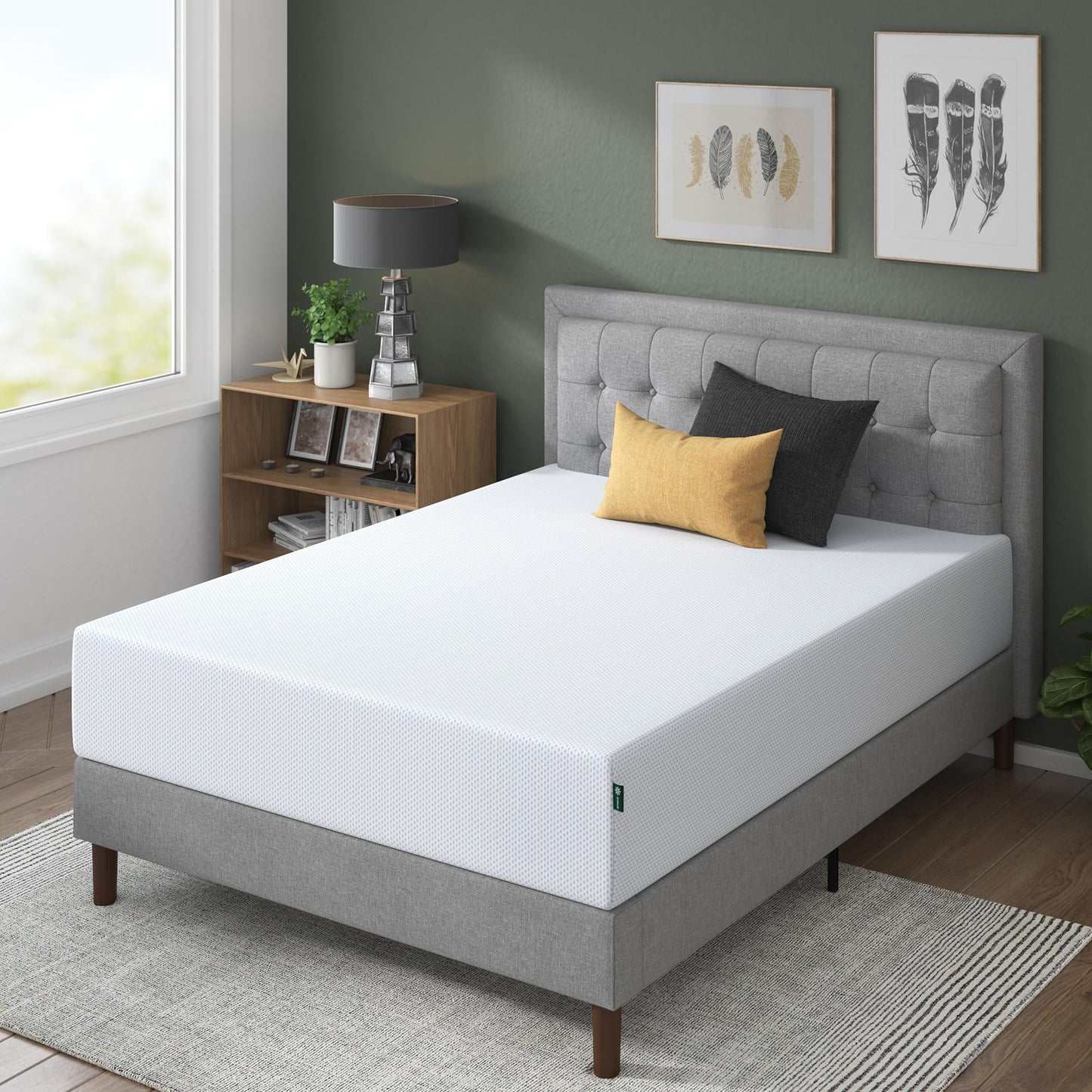 Zinus 8-Inch Twin Cooling Memory Foam Mattress – Green Tea & Fiberglass Free