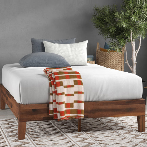ZINUS Vivek Wood Platform Bed Frame with Headboard Queen