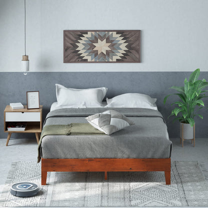 ZINUS Vivek Wood Platform Bed Frame with Headboard Queen