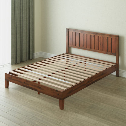 ZINUS Vivek Wood Platform Bed Frame with Headboard Queen
