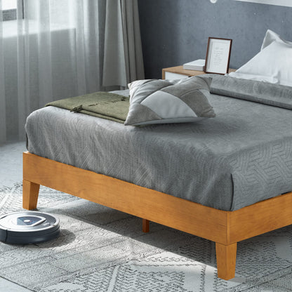 ZINUS Vivek Wood Platform Bed Frame with Headboard Queen