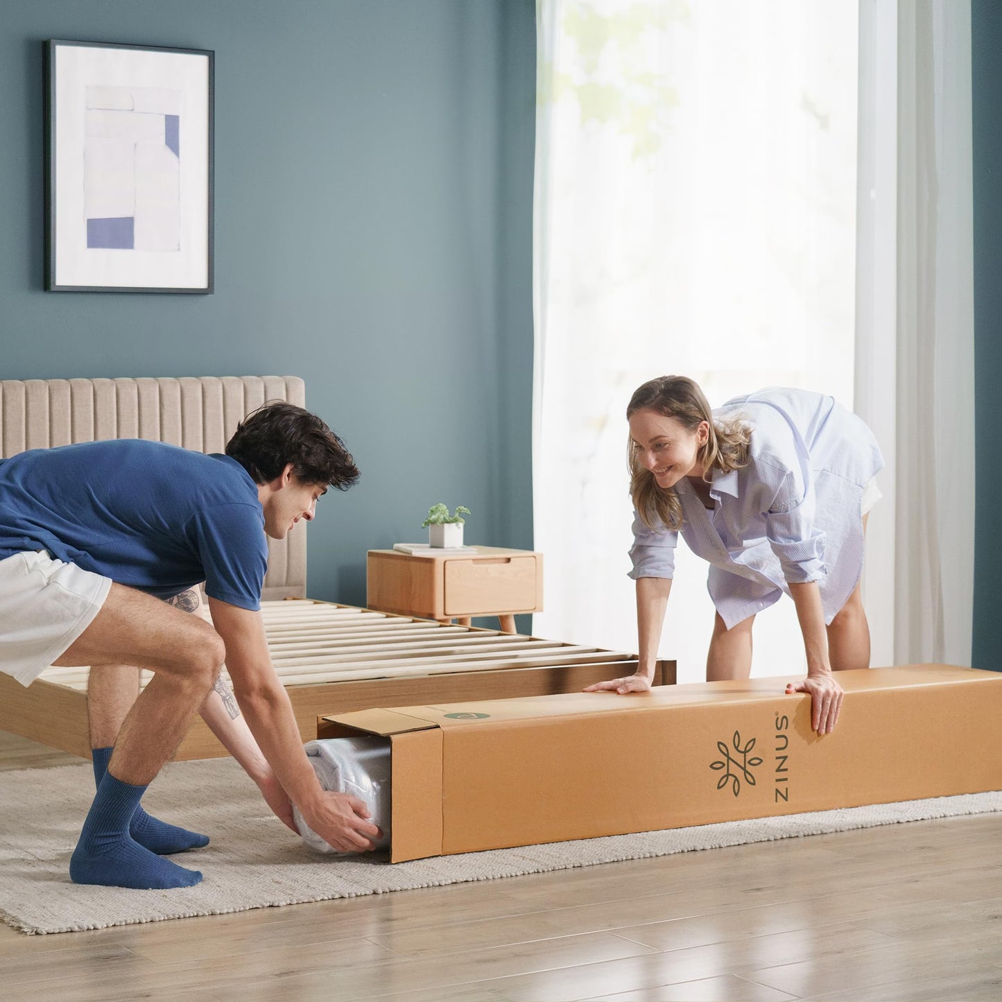 Zinus 8-Inch Twin Cooling Memory Foam Mattress – Green Tea & Fiberglass Free