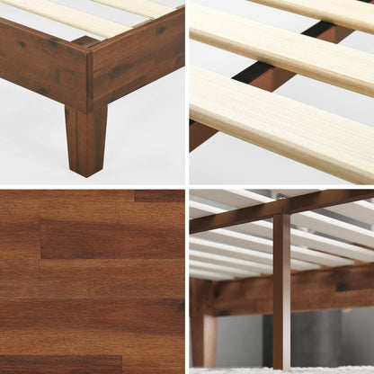 ZINUS Vivek Wood Platform Bed Frame with Headboard Queen