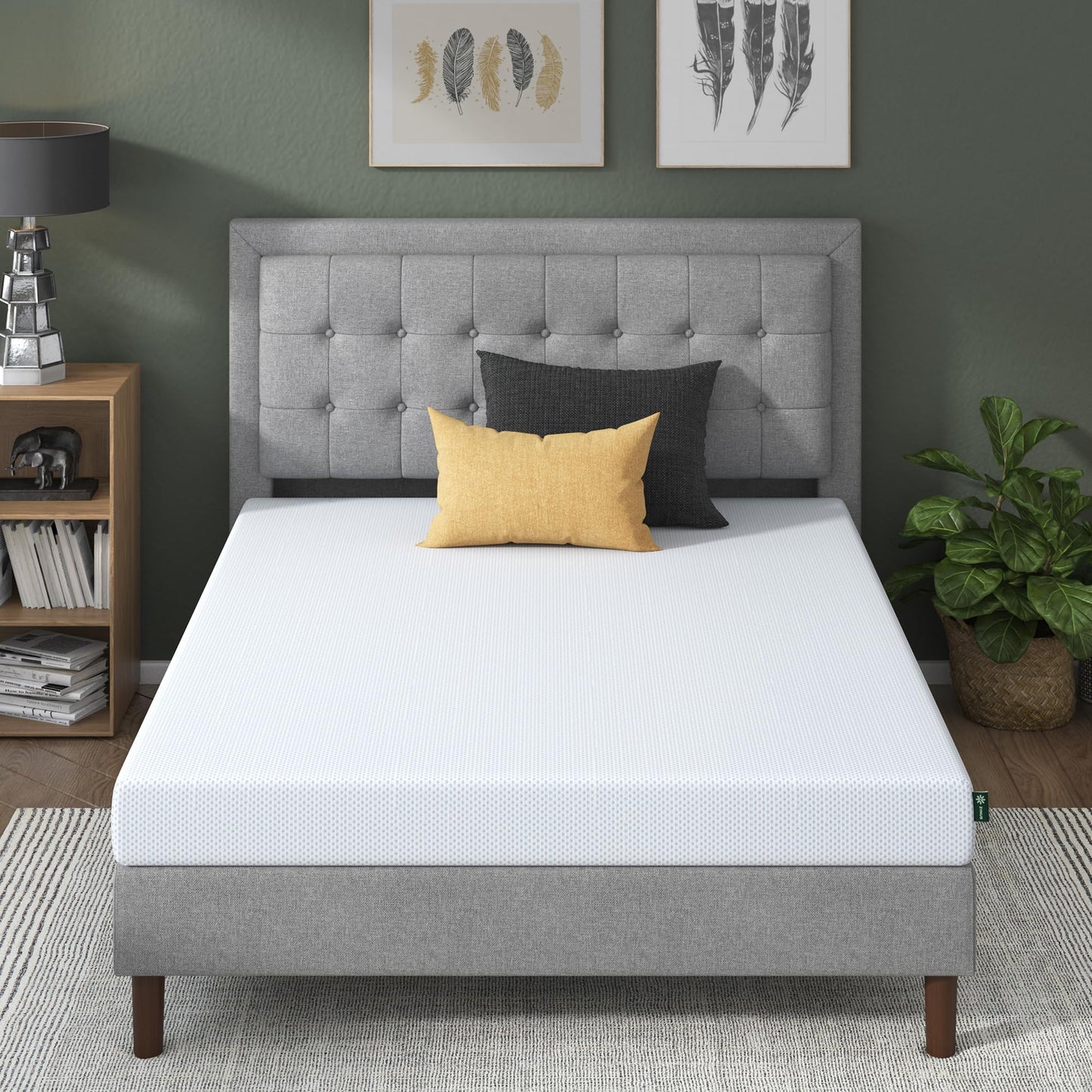 Zinus 8-Inch Twin Cooling Memory Foam Mattress – Green Tea & Fiberglass Free
