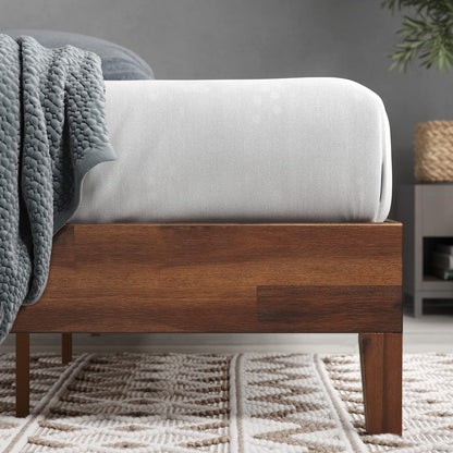 ZINUS Vivek Wood Platform Bed Frame with Headboard Queen