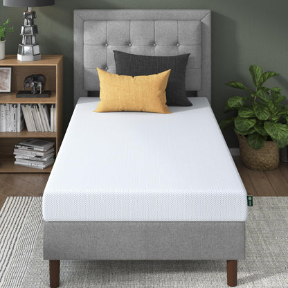 Zinus 8-Inch Twin Cooling Memory Foam Mattress – Green Tea & Fiberglass Free