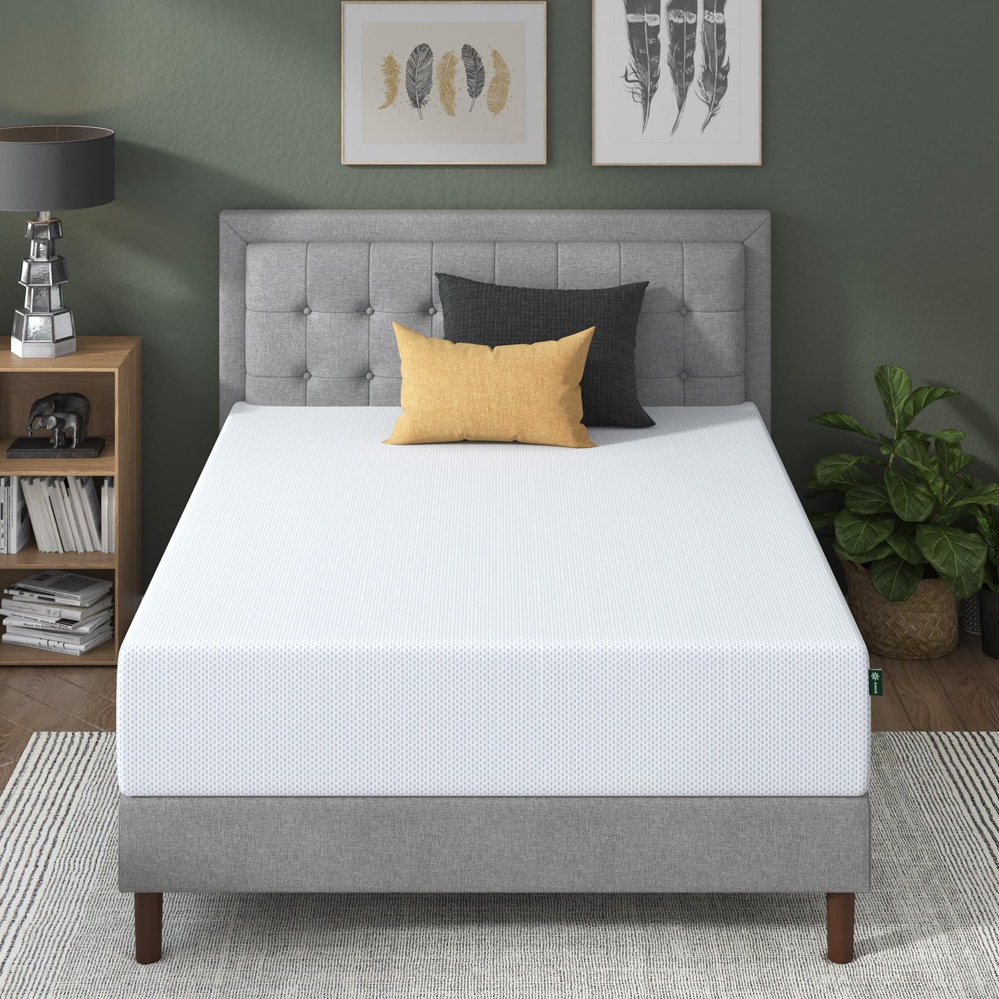 Zinus 8-Inch Twin Cooling Memory Foam Mattress – Green Tea & Fiberglass Free