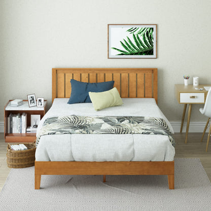 ZINUS Vivek Wood Platform Bed Frame with Headboard Queen