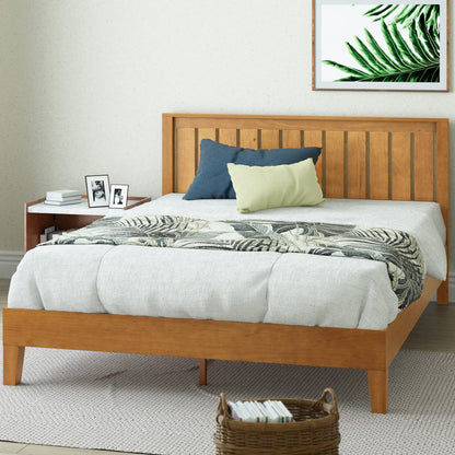 ZINUS Vivek Wood Platform Bed Frame with Headboard Queen