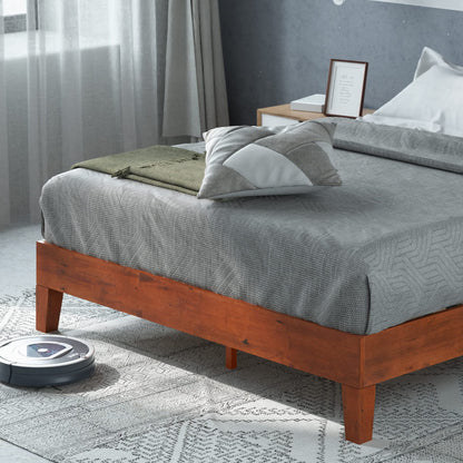 ZINUS Vivek Wood Platform Bed Frame with Headboard Queen