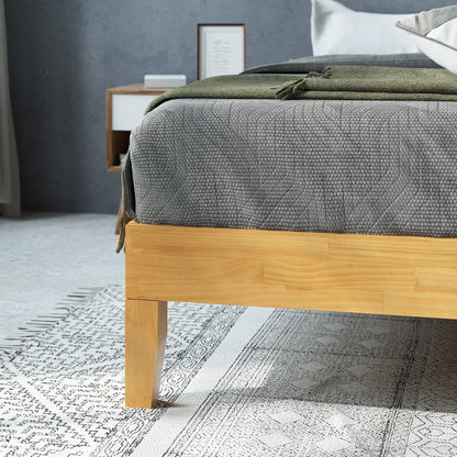 ZINUS Vivek Wood Platform Bed Frame with Headboard Queen