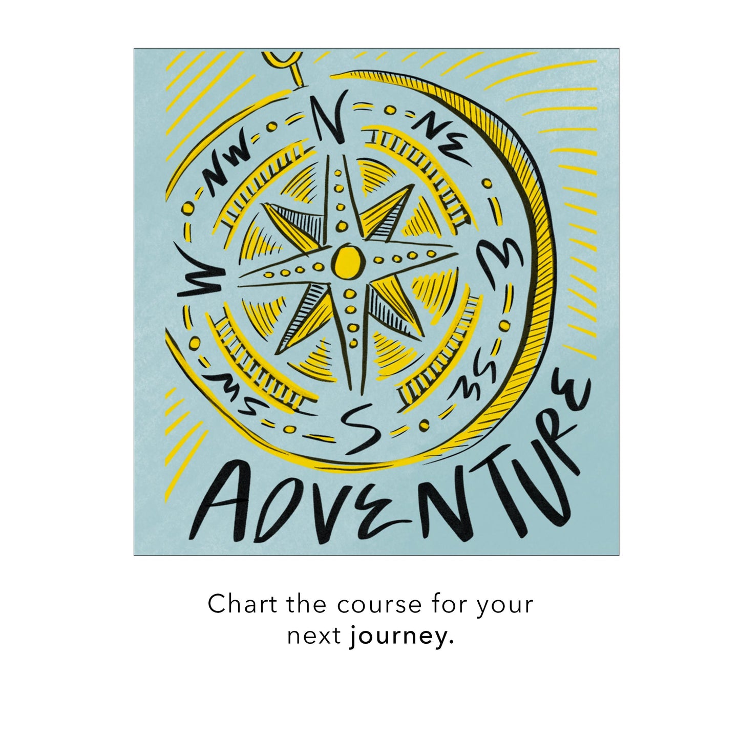 Mini "Adventure" Compass Necklace with White Sapphire