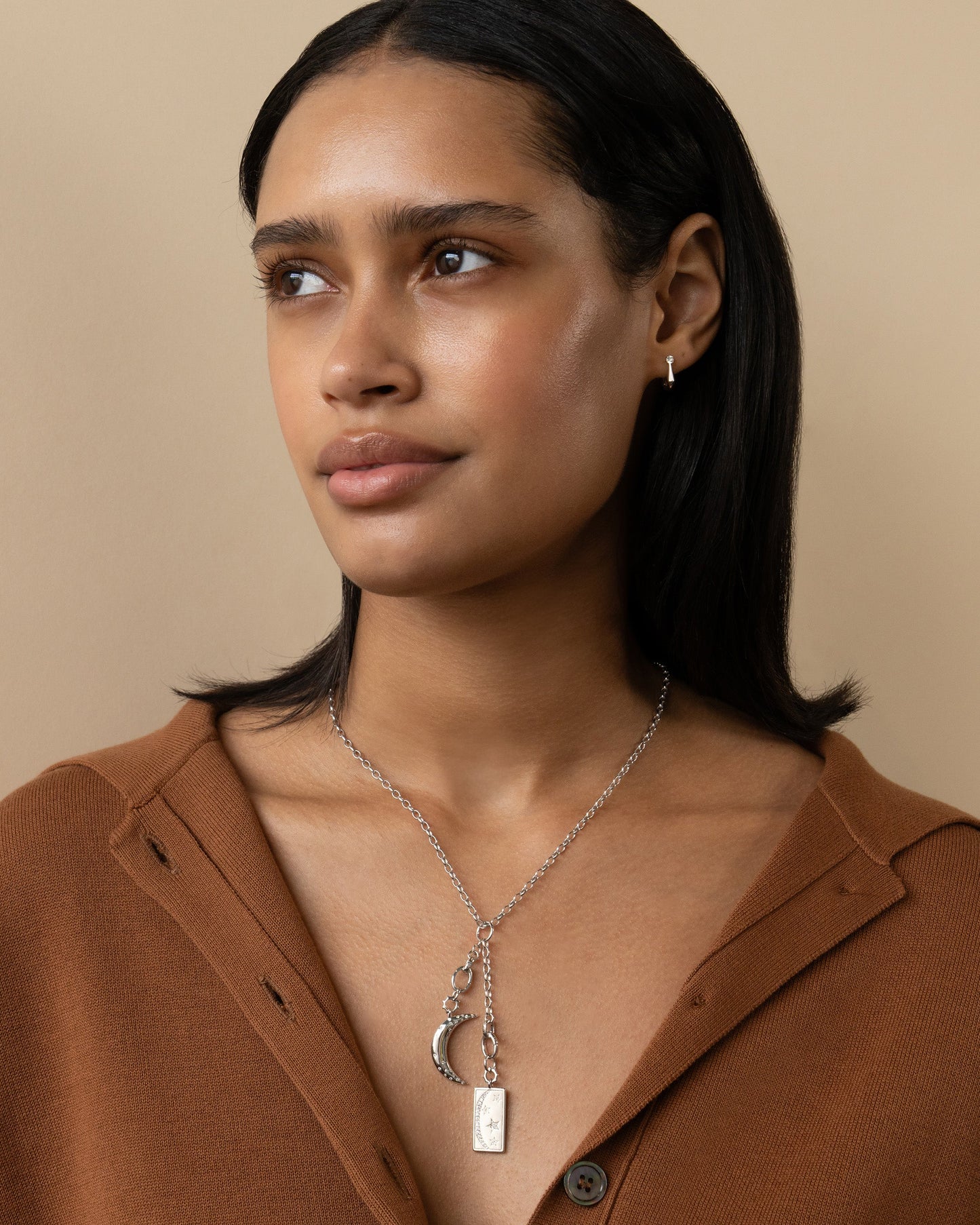 18" "Design Your Own" Short Charm Chain Necklace, 2 Charm Stations